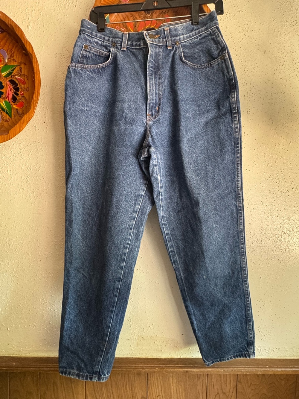 Vintage high-waisted, tapered-leg "Chic" brand jeans Size 16 Petite